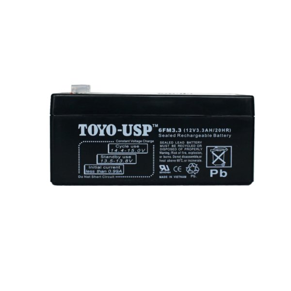 TOYO 12 Volt 3.3 Ah SLA Battery With F1 Terminals